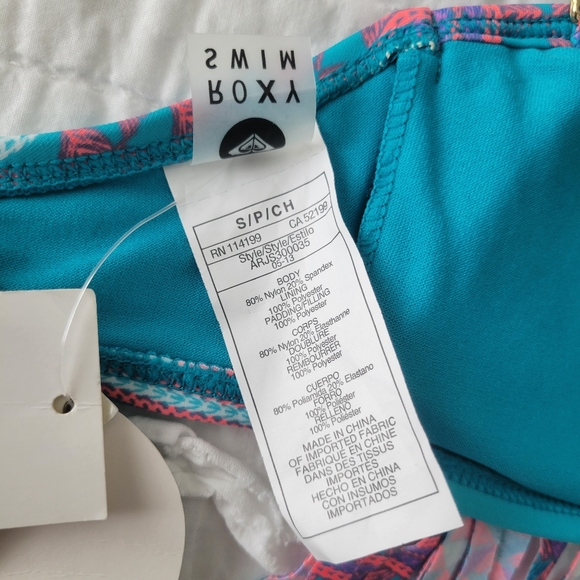 ROXY Fringe Bohemian Aztec Bandeau Bikini Top S NWT Festival Ready Convertible - Picture 7 of 11